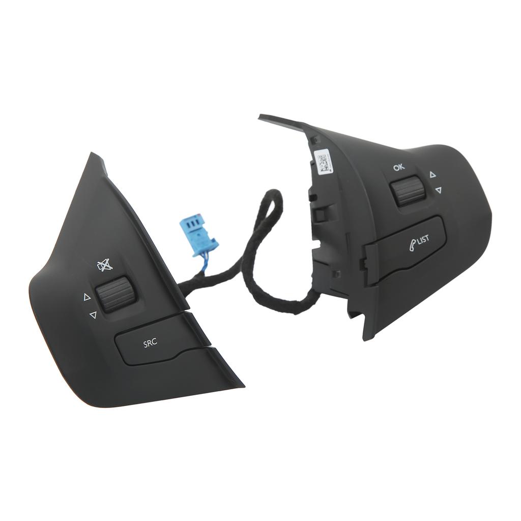 Steering Wheel Swith Control Button 98084115ZD Multifunction Black Replacement for Peugeot 208