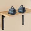 Helf Brackets L-Shaped Floating Wall Shelves Black And White Stainless Steel Bore Stand Bracket Support Hardware Home