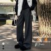 White Cashmere Wide-Leg Sweatpants: Women's 2025 Autumn/Winter High-Waisted Soft Velvet Rice Pants