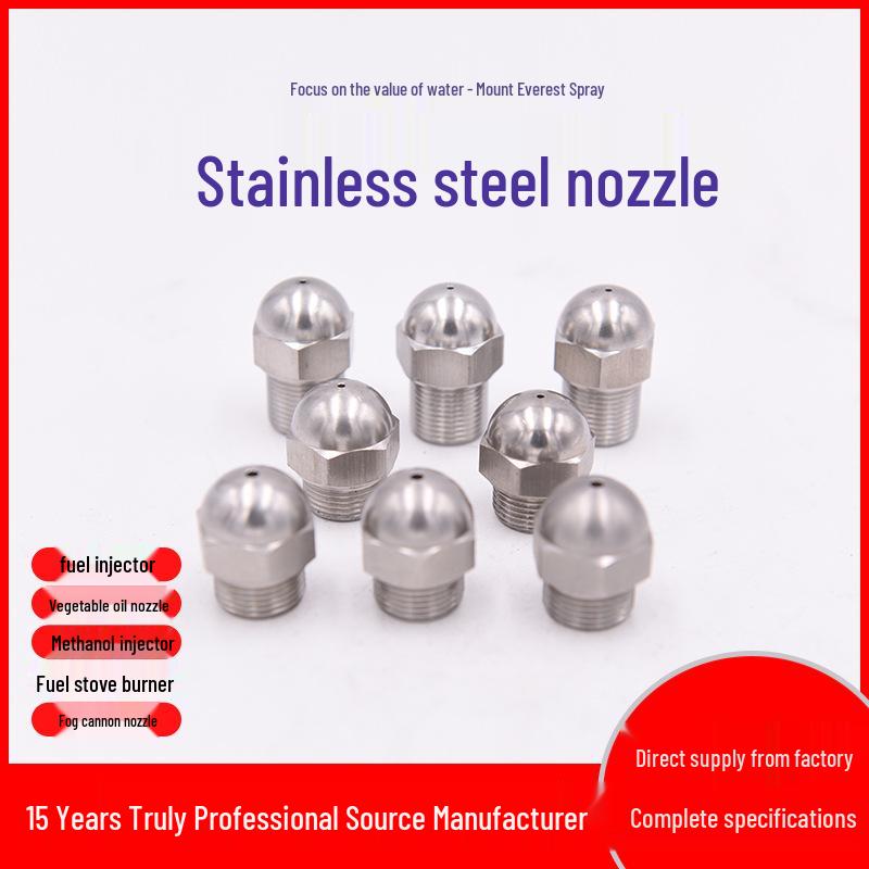 Stainless Steel Fine Mist Atomization Nozzle for Combustion, Cooling, and Dust Removal
