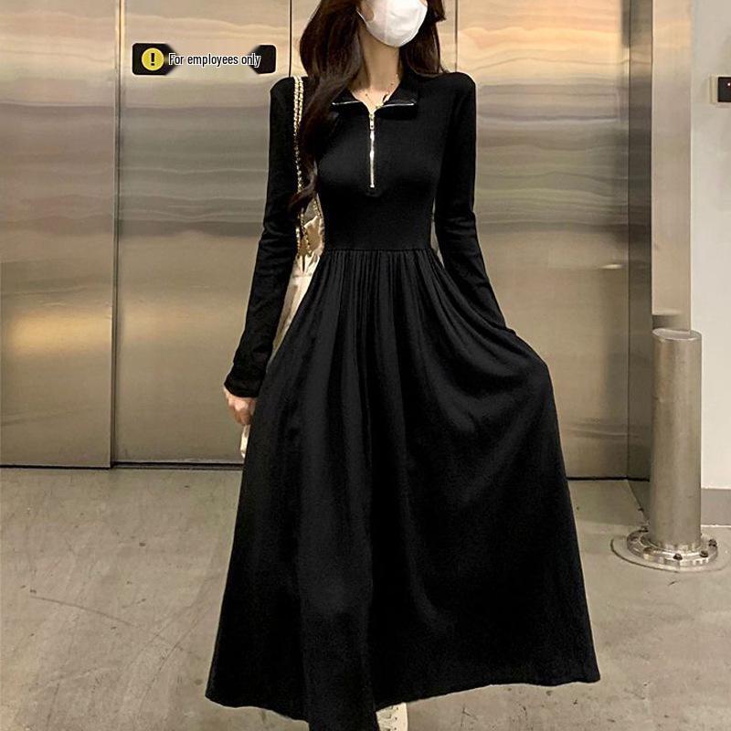 Hepburn Style Wide-Leg Skirt - Early Spring/AW 2026 Collection with Tea Break Zipper Niche M чёрный