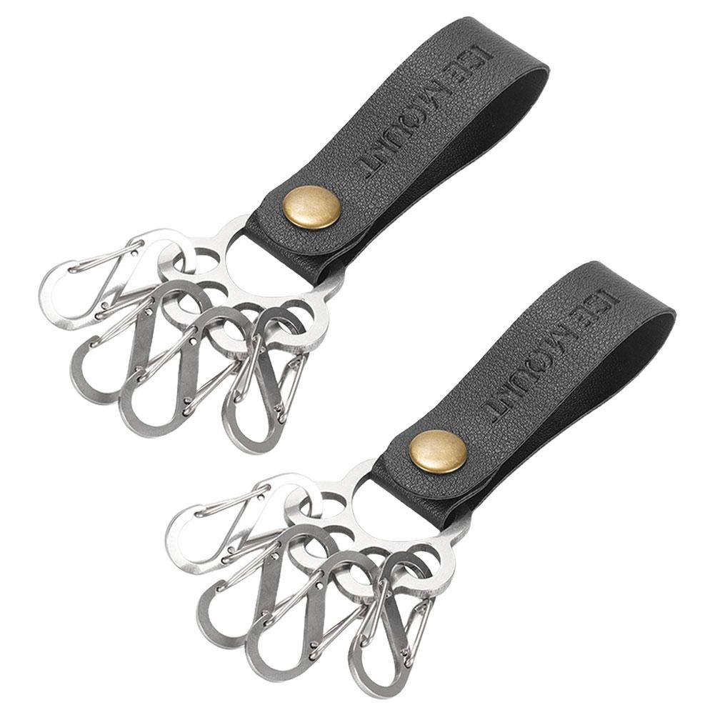 Outdoor Leather Cat Claw Stainless Steel Keychain Multifunctional Key Chain Camping Keychains Quick Hanging Hiking Accessories