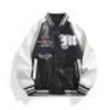 Autumn New Embroidered Leather Jacket Fashion Trend Versatile Baseball Jacket Motorcycle Suit Student Jacket Men