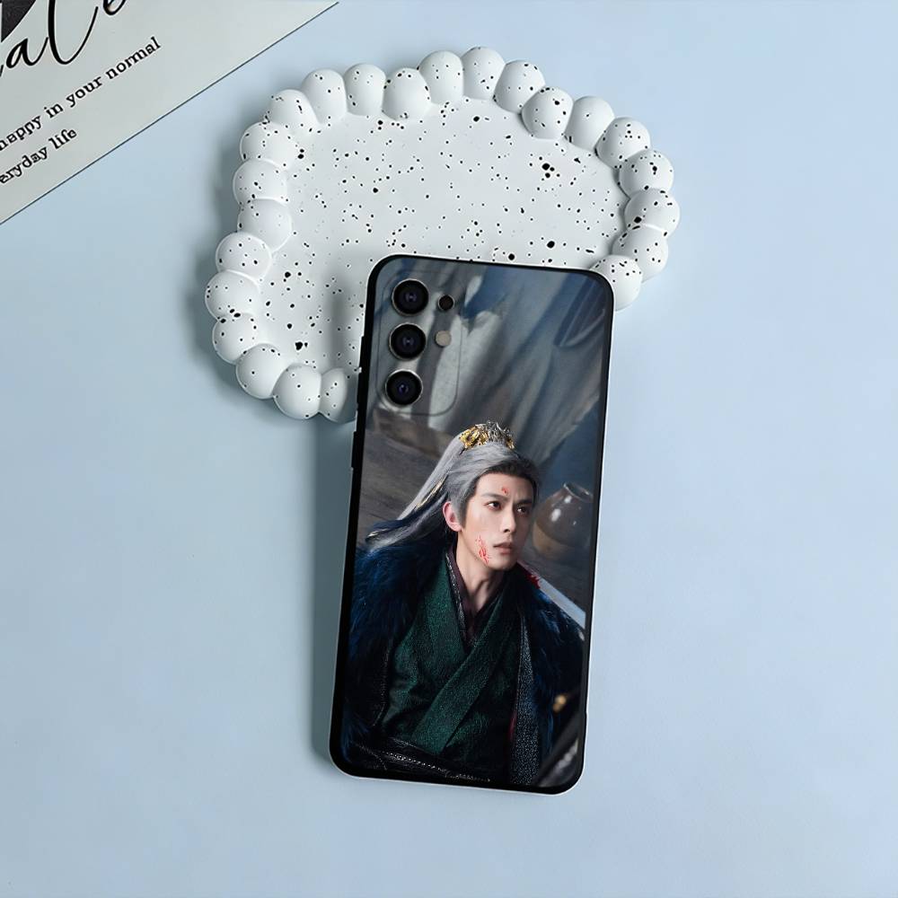 Chasing Jade - Sui Yuanhuai Black Soft Silicone Phone Case for Samsung S25, S24, S21, S22, S23, S30, Ultra, S20, Plus, FE, Lite