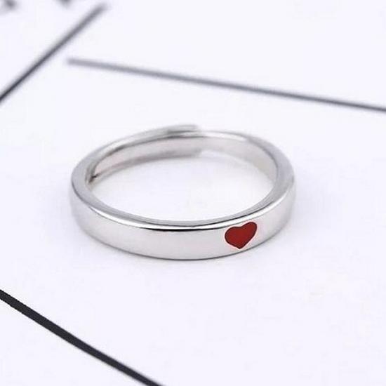 Heart-Shaped Resin Couple Ring - Simple, Creative Qixi & Valentine's Day Gift