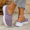 Women's Spring Summer Breathable Half Slippers, Comfortable Slip on Casual Shoes, Lightweight Fashion Walking Flats for Women