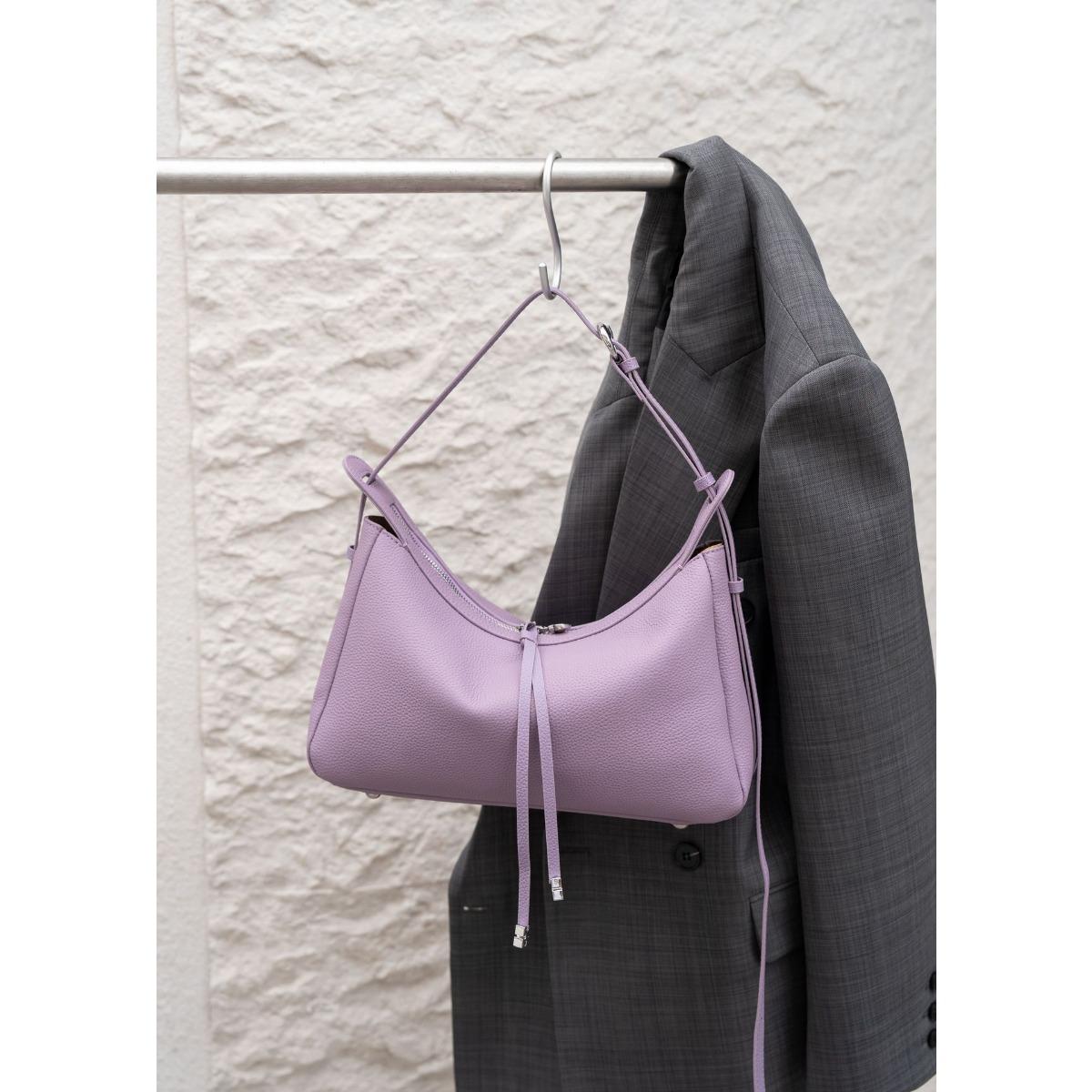 

Женские сумки из коровьей кожи, женские сумки через плечо, нишевая мода, практичные сумки для покупок, портативные сумки через плечо из мягкой кожи светло-фиолетовый