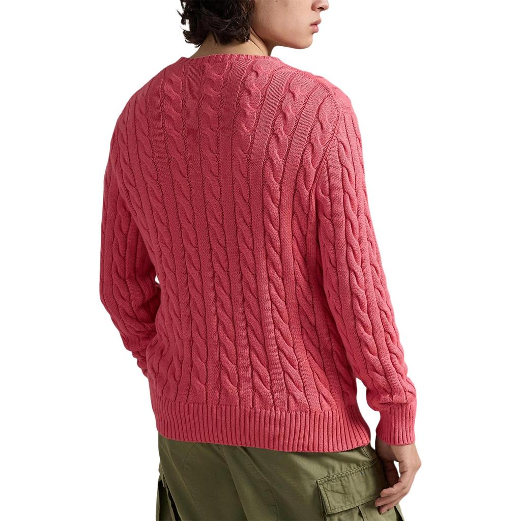Polo Ralph Lauren Ss26 Logo Embroidered Long Sleeve Crew Neck Cable Knit Sweater Men sweater 710775885-538