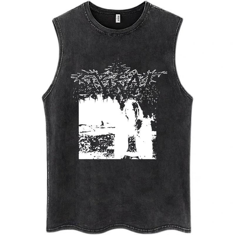 Ken Carson A Great Chaos Wash tílka pro muže a ženy módní trička bavlněné nadměrné gotické tričko bez rukávů s opiem