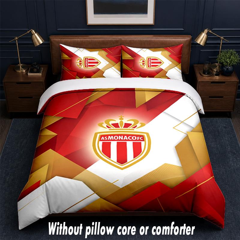 Monaco FC Design Bed Bedding Set 1 Duvet Cover + 2 Pillowcases Soft Breathable Household Bed Linens
