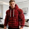 Herr Muskelhuvtröja Realistisk 3D-print Pullover Tröja Muskulös Varm Fluffig Huvtröja för Fest Gatumode