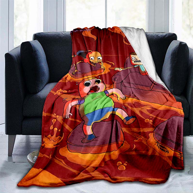 The Adventures of A Young Boy Blankets Game Throw Blankets for Sofa Couch Camping Flannel Blankets Perfect for Living Rooms Bedrooms