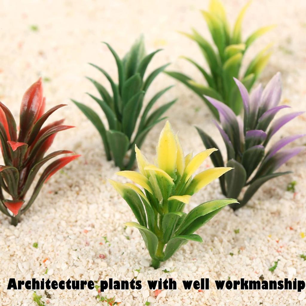 100pcs Flower Model Tree Railway Model Architectural Model Train Model Landscape Scenery Collection City Model Decoration Plastic Yellow White Green