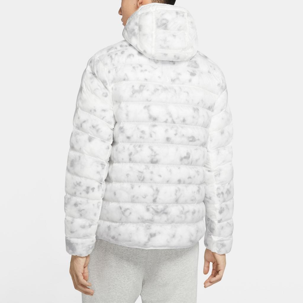 Nike Nsw Kurtka Sportowa z Kapturem z Syntetycznym Wypełnieniem Zimowa Męska Kurtka Mountain-White CU7713-100