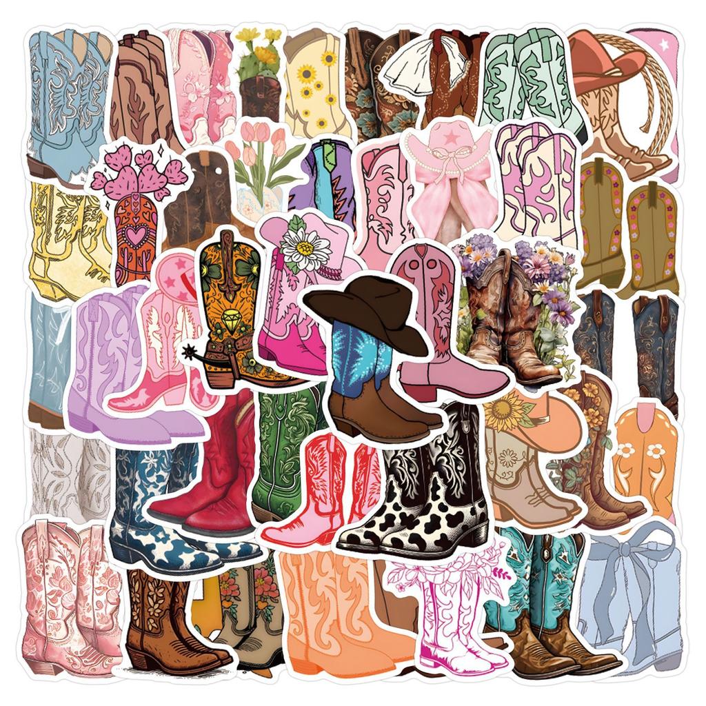 55 Cowboy Boots Cowboy Boots Graffiti Stickers Scooter Laptop DIY Stickers