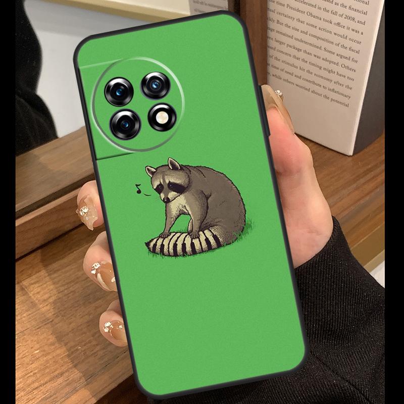 Cartoon Raccoon Case For OnePlus 15R 13R 13T 12R 15 13 12 11 10 Pro 10T Nord CE 3 4 Lite N20 N30 Nord 5 Cover