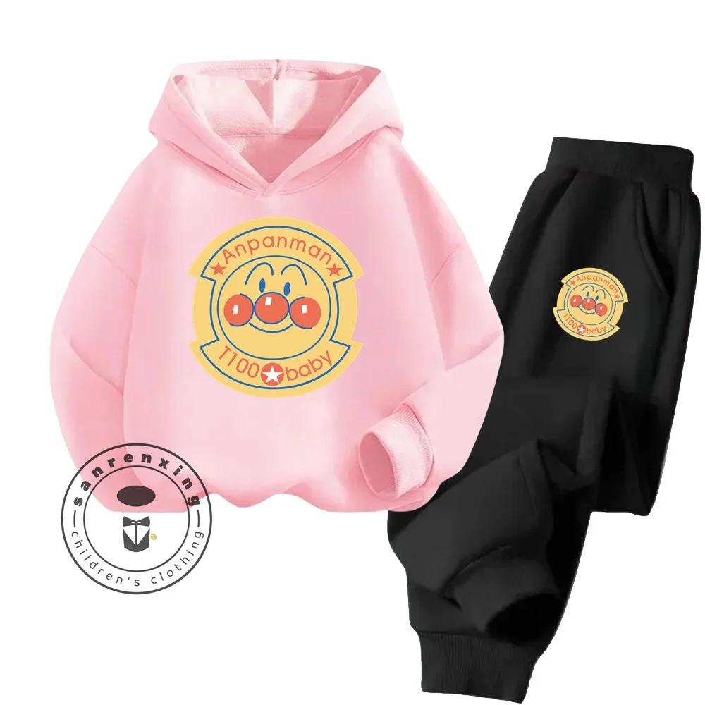 Ensemble de sweat à capuche de sport pour enfants, mode Anpanman abordable, vêtements économiques sans compromis sur la qualité, printemps-automne