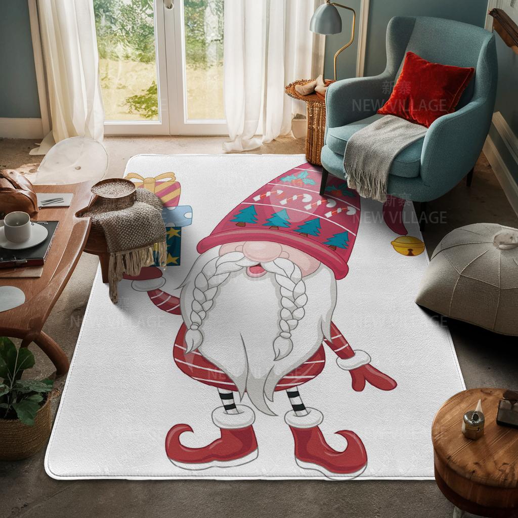 House Entrance Carpet Home Door Mat Living Room Bath Foot Bathroom Non-slip Water Absorption Rugs Bath Merry Christmas Winter