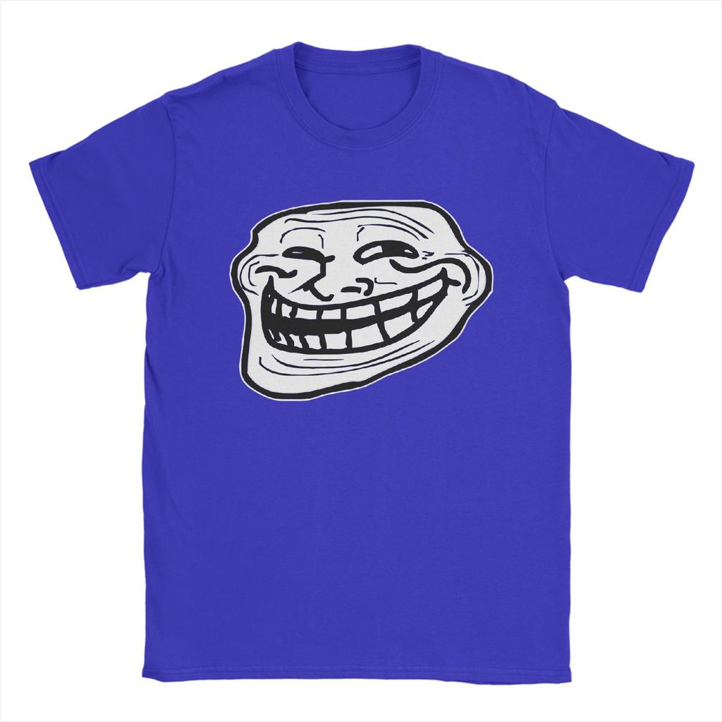 Creative Troll Face Memes Funny T-Shirt for Men Round Neck 100% Cotton T Shirt Comic Humor Short Sleeve Tees Printed Clothing