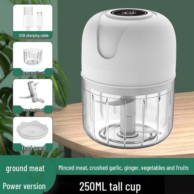 Mini Wireless Electric Food Chopper & Garlic Masher