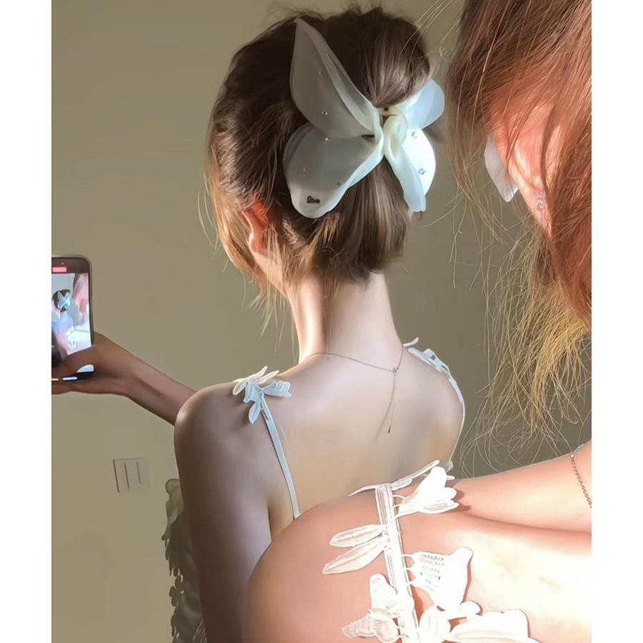 Acrylic Tulle Butterfly Hairpin, Super Fairy Temperament Versatile Plate Hairpin, Simple and High-end Fashion Hair Accessories Woman