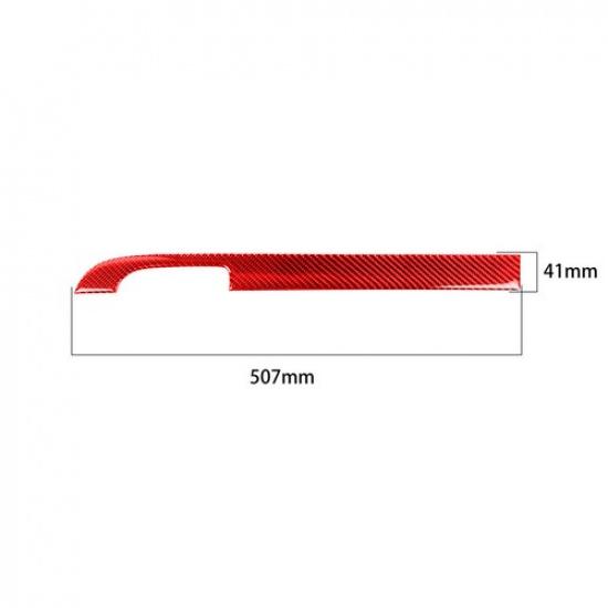 Red Carbon Fiber Interior Passenger Dashboard Cover Trim For Dodge Charger 15-22