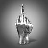 Resin Vertical Middle Finger Craft Sculpture Funny Gesture Statue for Desk and Living Room