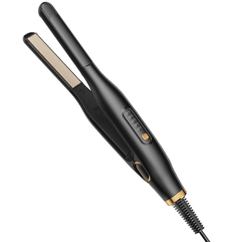 Men's Curling Iron & Straightener for Short Hair and Bangs - Volumizing Perm, High Skull Top Device