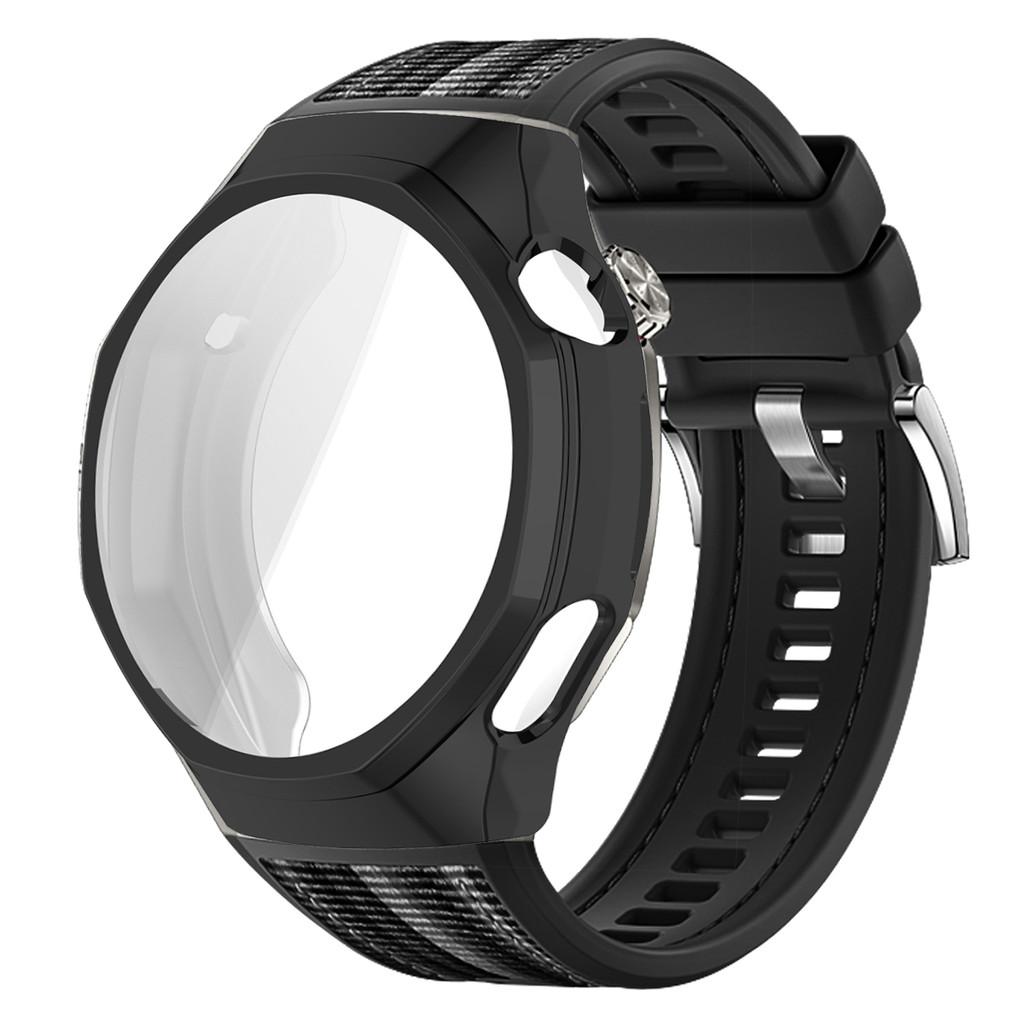 TPU Soft Case+Silicone Sport Woven Bracelet Band With TPU Protector Bumper Shell Cover For Huawei GT6 Pro 46mm