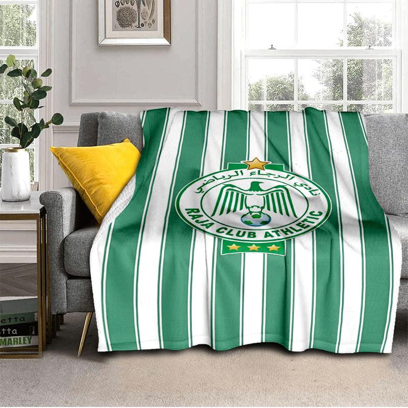 Raja Club Athletic Crest Blanket Suitable for Sofas, Beds, Offices, And Camping - Perfect Gift for Halloween Christmas