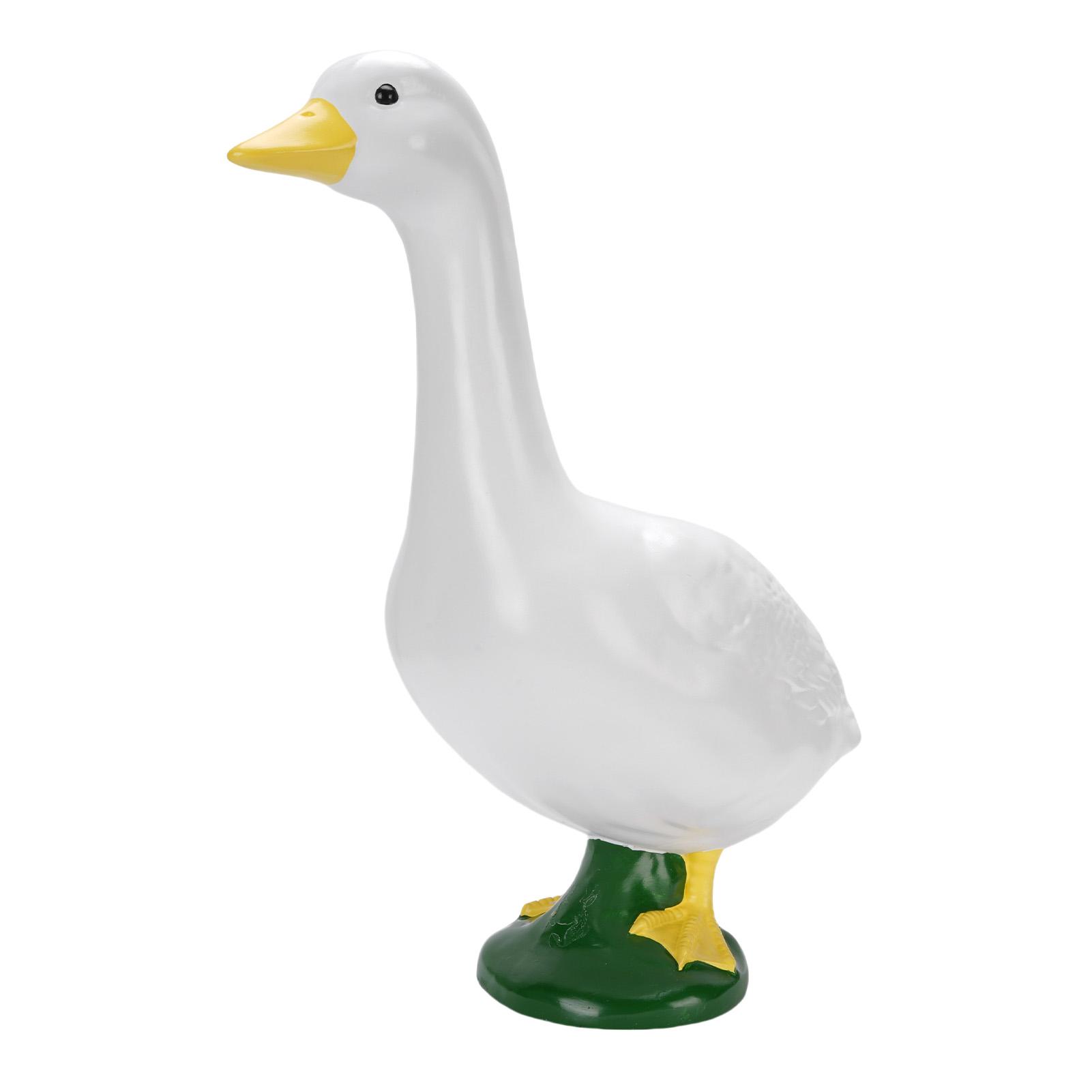 Large White Goose Resins Garden Decor, Goose Garden Statues, Large Size White Goose Sculpture Ornament for Outdoor Pool Yard Decor, Room