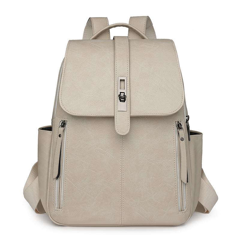 

Рюкзак Ретро Повседневный Большой вместимости Школьный рюкзак Принт Модный и Трендовый Большая сумка бежевый