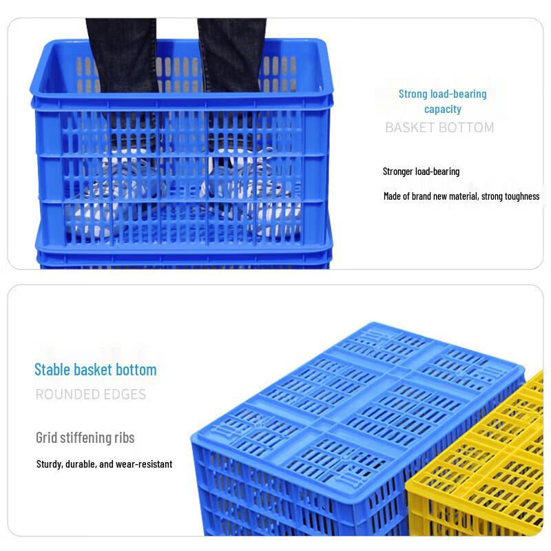 Heavy-Duty Plastic Storage Crate