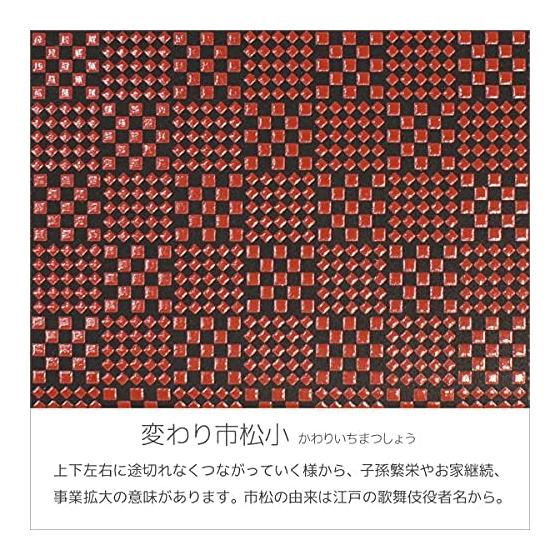 Inden-ya Inden Coin Case F Coin Purse 05 Deer Leather Black Base X Red Lacquer Patterned Small Check 1005-21-167 Special Color