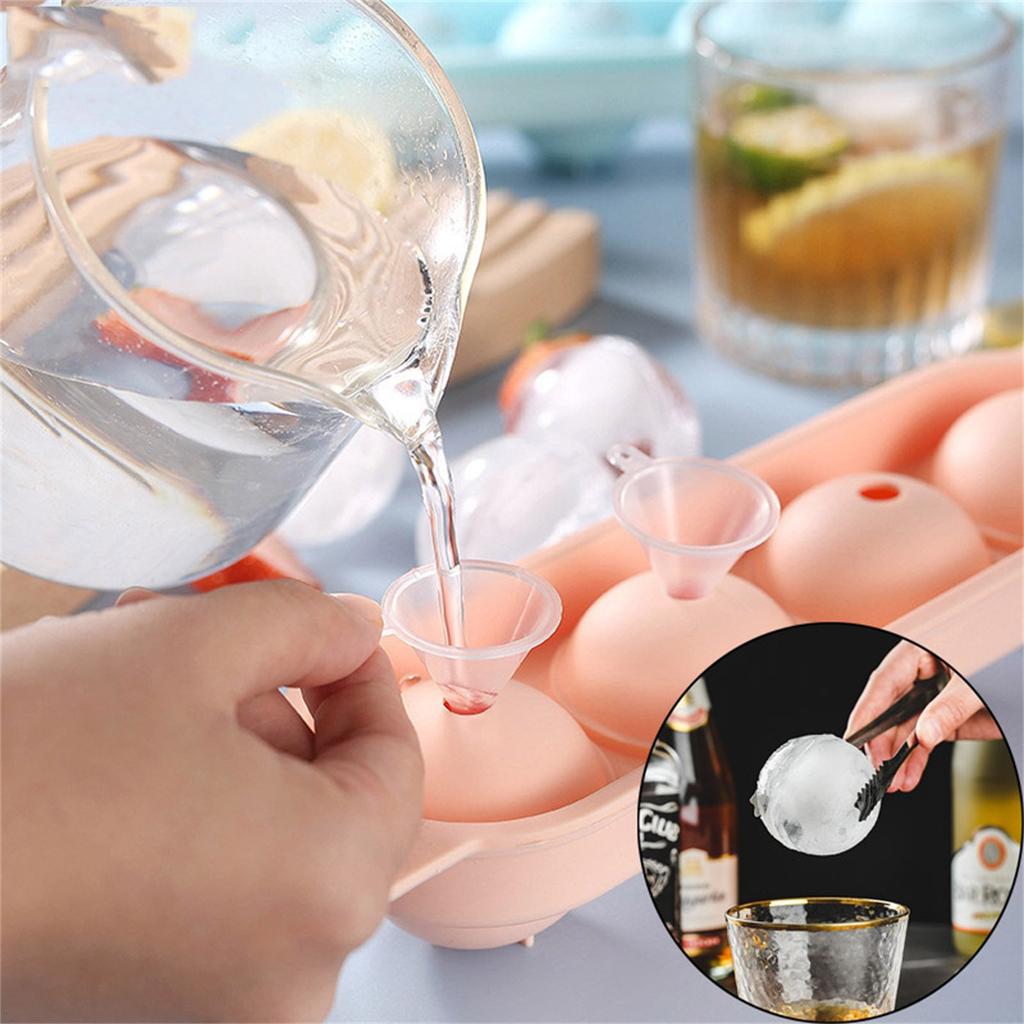 4 Ice Ball Molds Silicone Ice Tray Molds Whiskey Silicone Ice Making Molds