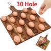 30 Hole Deviled Egg Platter Wood Deviled Egg Holder with Handle Multi-role Cutting Board Reversible Egg Tray Kitchen Accessories