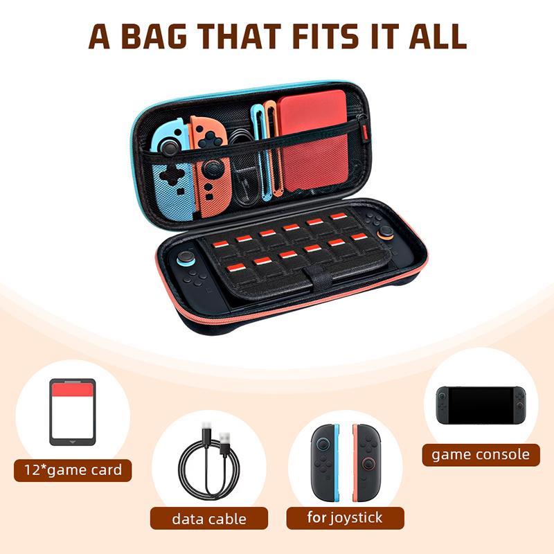 Hard Shell Carry Case for Switch 2 Console Durable Design for Active Lifestyles and Safe Travels