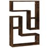VidaXL Wall Shelves 2 Pcs Smoked Oak 50x15x50 Cm Engineered Wood 826641