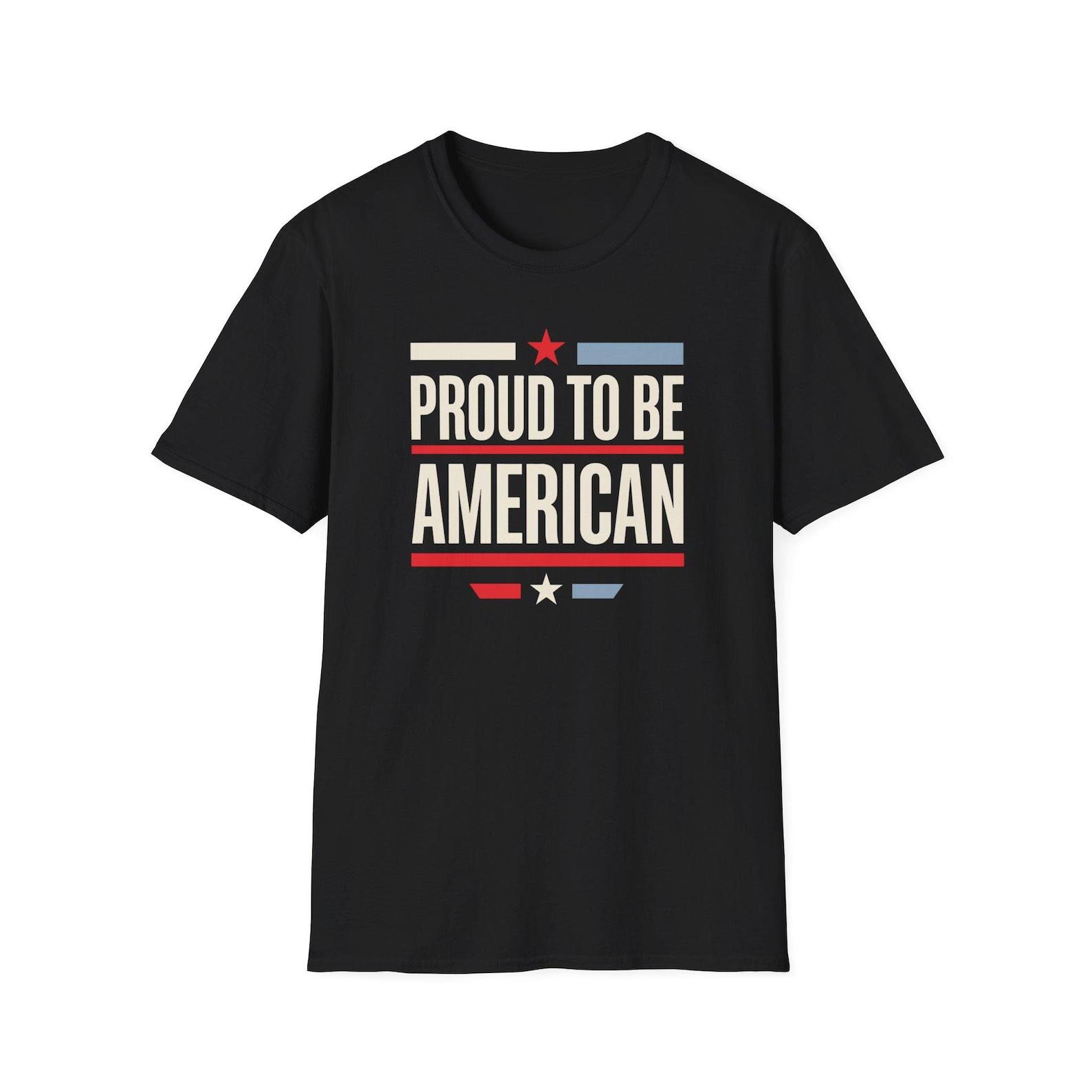 Proud To Be American T-Shirt | Patriotic Stars Stripes Tee M