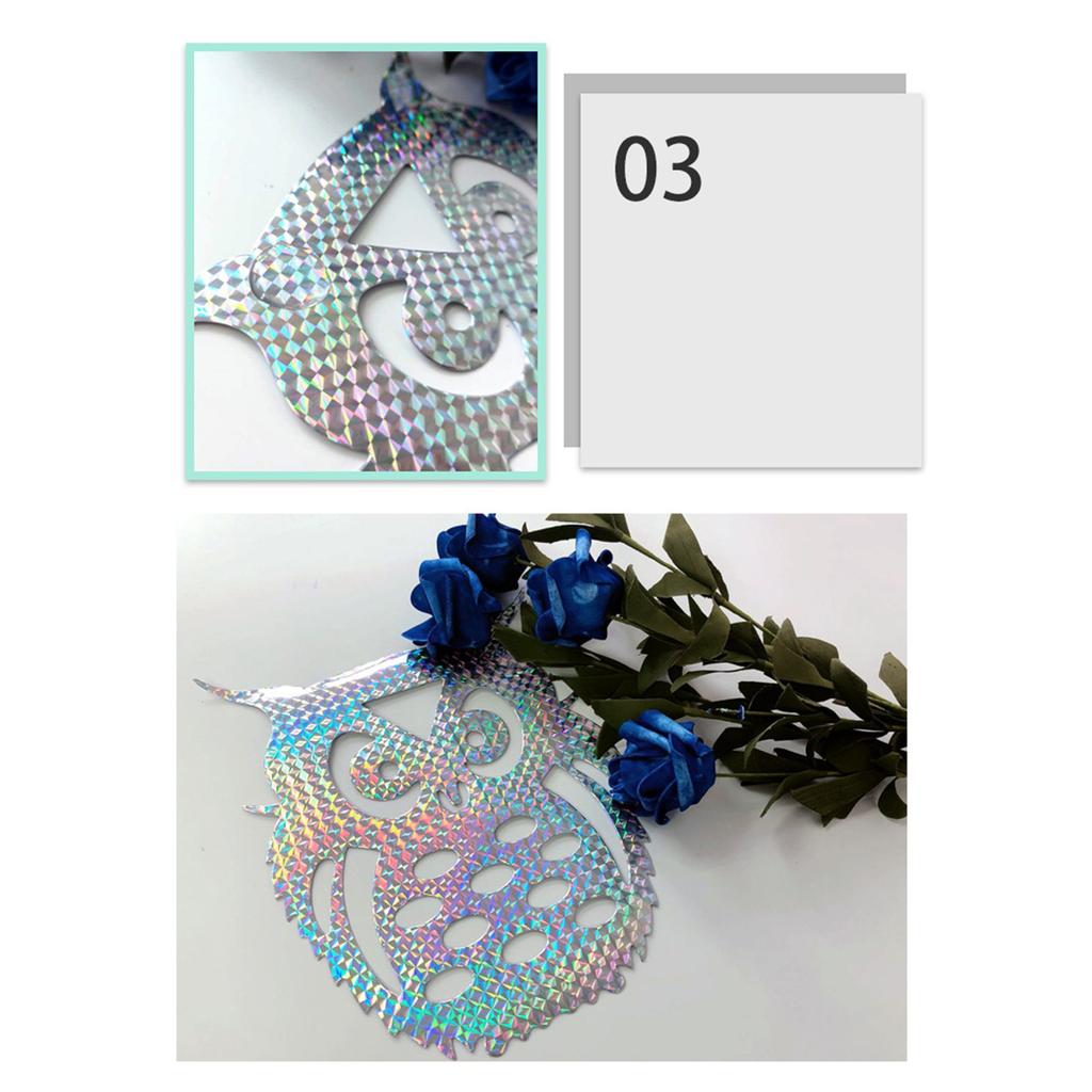 10 Stück klebrige Eulen-Typ blinkende Vogelstücke für Obstgarten, Balkon