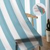 Gestreifte Cyanfarbene Transparente Vorhänge Moderner Gazevorhang für Wohnzimmer Schlafzimmer Voile-Garnvorhänge