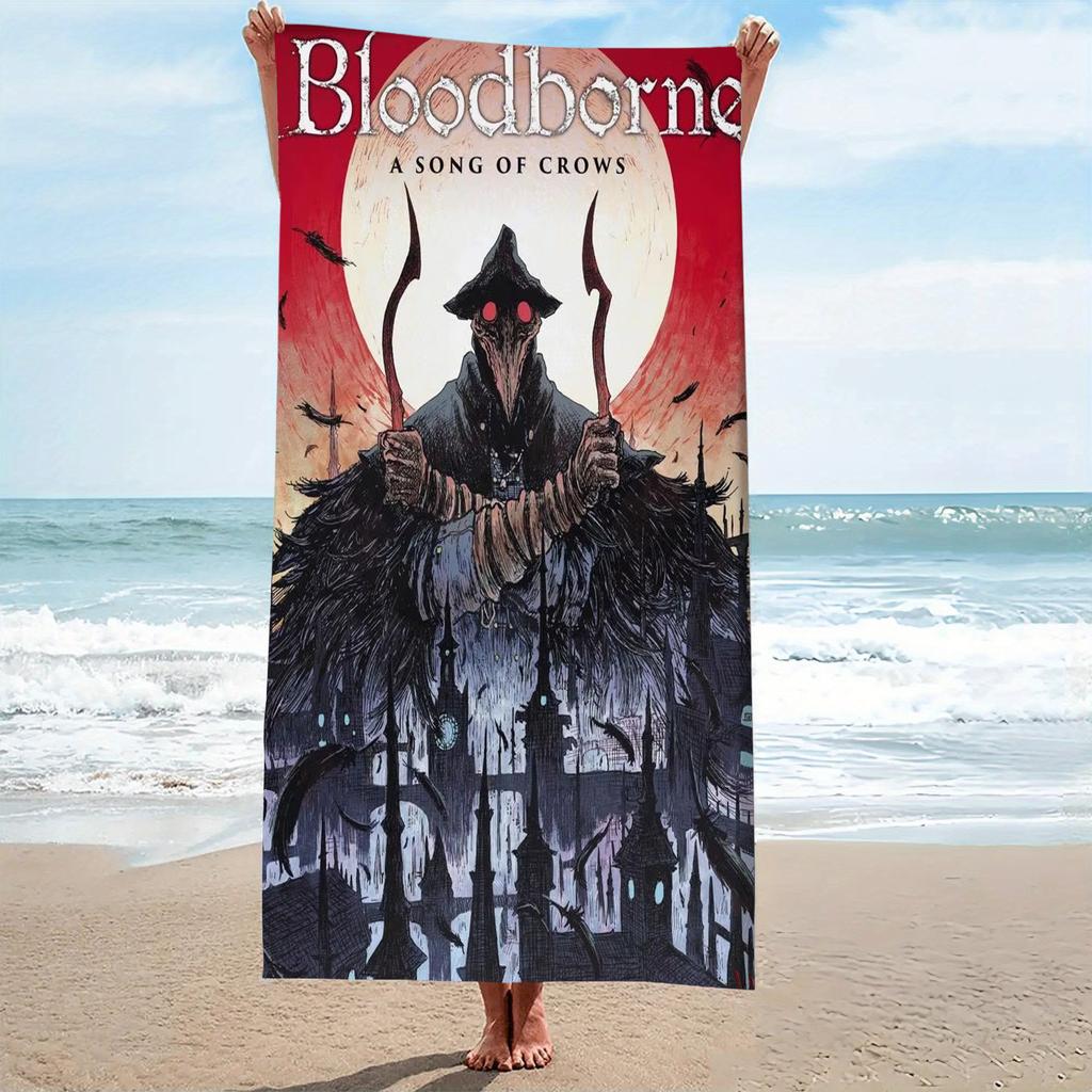 1pc C-Cradle of Filth Beach Towel Microfiber Quick Dry Symphonic Black Metal Bath Towel For Pool Beach Travel Metal Fans Gift