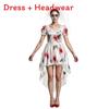Halloween Ghost Bride Costume Dress Polyester Spandex For Cosplay Party Stage Performance