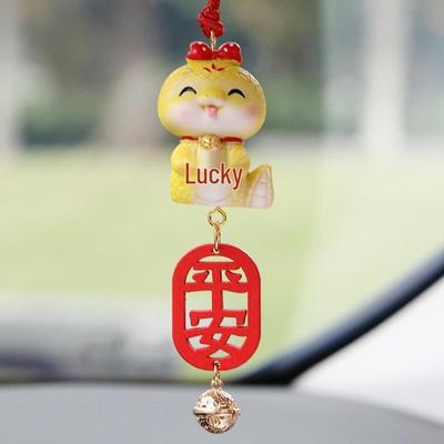 2025 Wealth Snake Car Pendant: New Year Blessing for Rearview Mirror