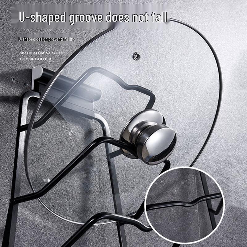 Wall Mounted Punch-Free Pot Lid Holder