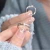 Galaxy Star Track, Exquisite Zircon Ring, High-end Niche Design, Simple and Versatile Index Finger Ring, Open Ring Ring.