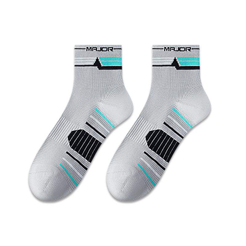 Men's Breathable Odor-Resistant Mid-Calf Cotton Socks - Versatile Casual Sports Wear for Spring and Summer