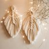 Mini Leaf Tapestry Macrame Wall Hanging Boho Decoration Nursery Home-stay Dorm Apartment Bedroom Headboard Home Decor
