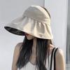 2025 New Summer Empty Top Wide Brim Sun Hat for Women Anti UV Sunscreen Bucket Hat Female Sun Protection Outdoor Beach Cap
