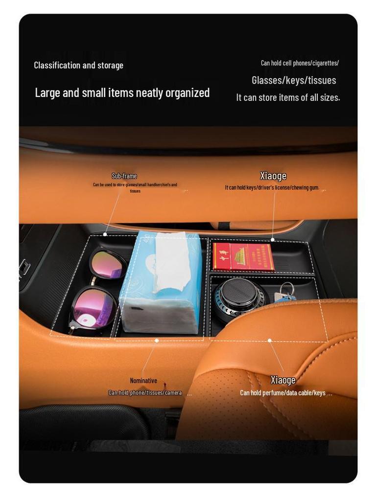26 Suitable Interior Accessories for GAC Aion i60 Center Console Storage Divider